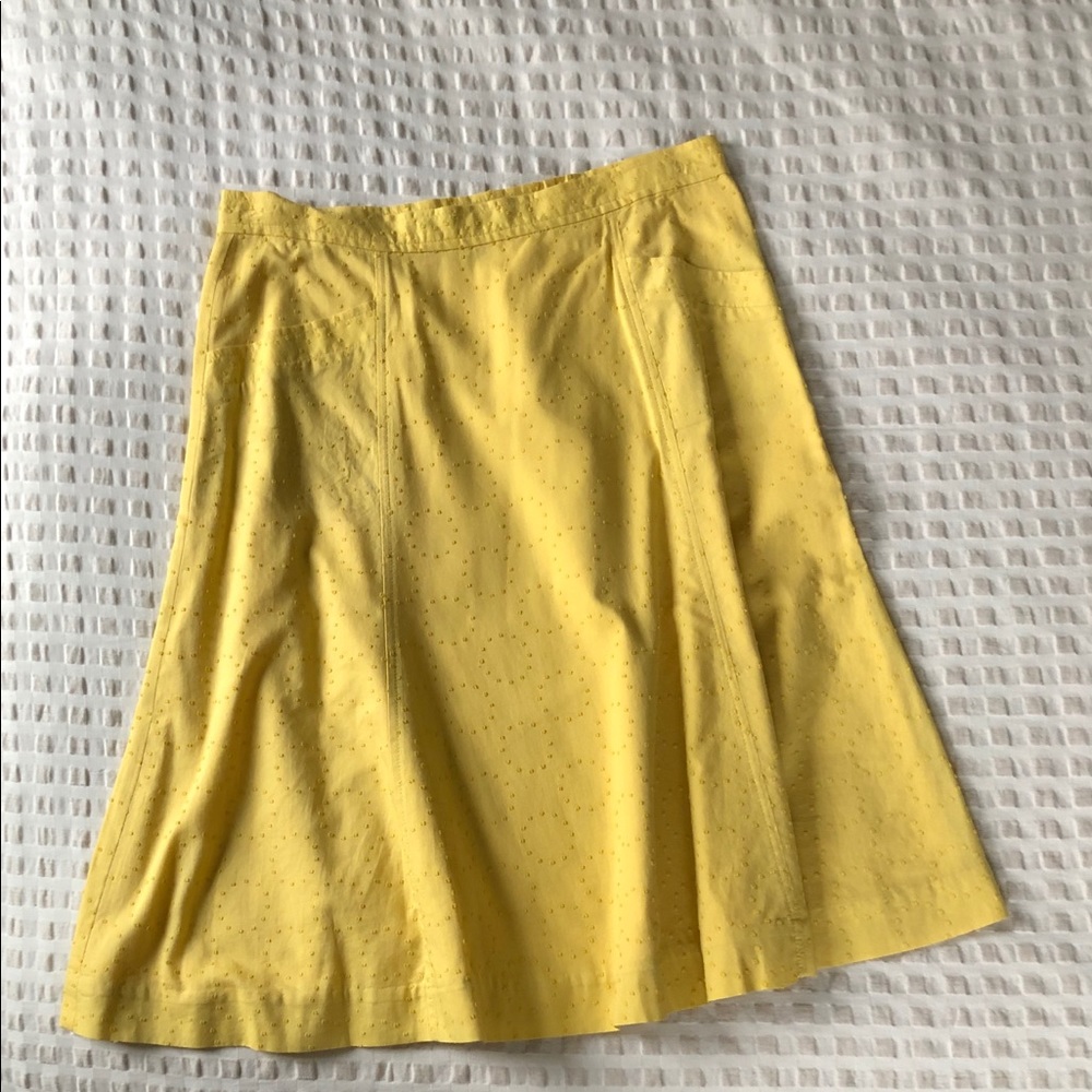 MARC JACOBS embroidered yellow skirt (pockets!)